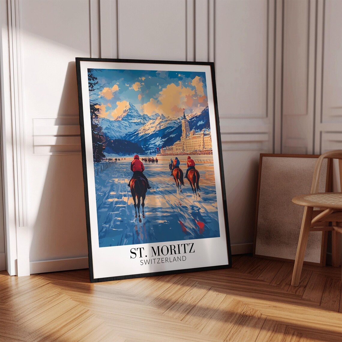 St Moritz Switzerland Travel Poster, Wall Art Print - Image 4