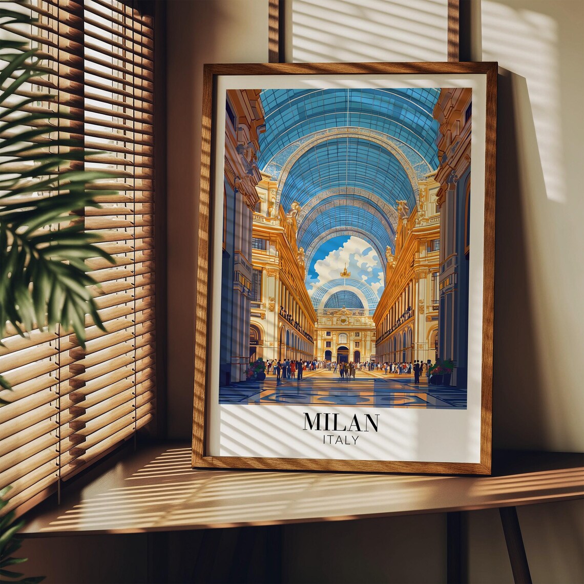 Milan Galleria Vittorio Emanuele II Glass Dome Arcade Poster - Image 4