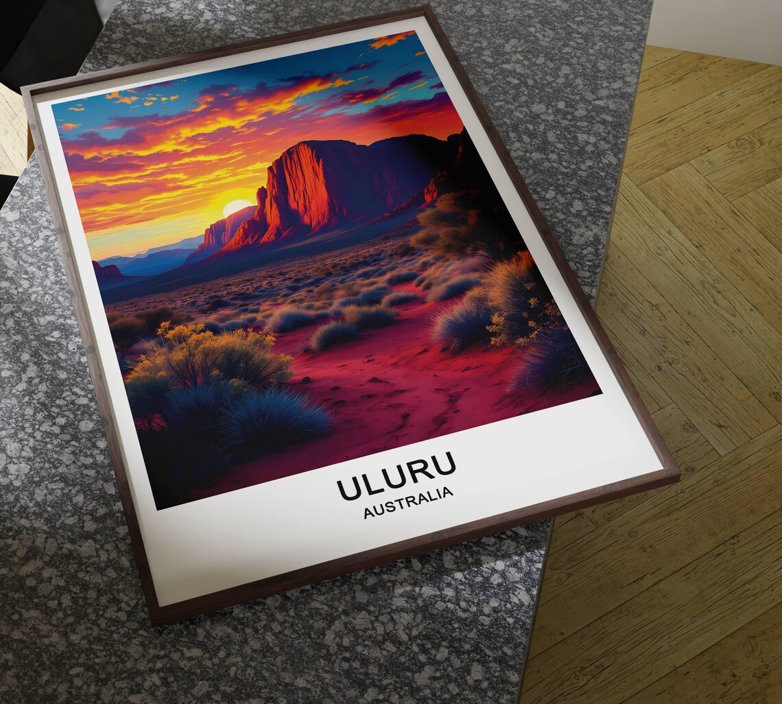 Uluru Travel Poster, Ayers Rock Australia - Image 4