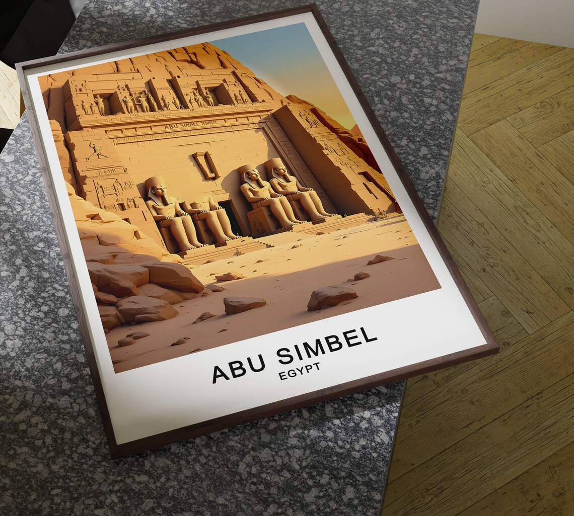 Abu Simbel Egypt Travel Poster, Ancient Heritage - Image 4