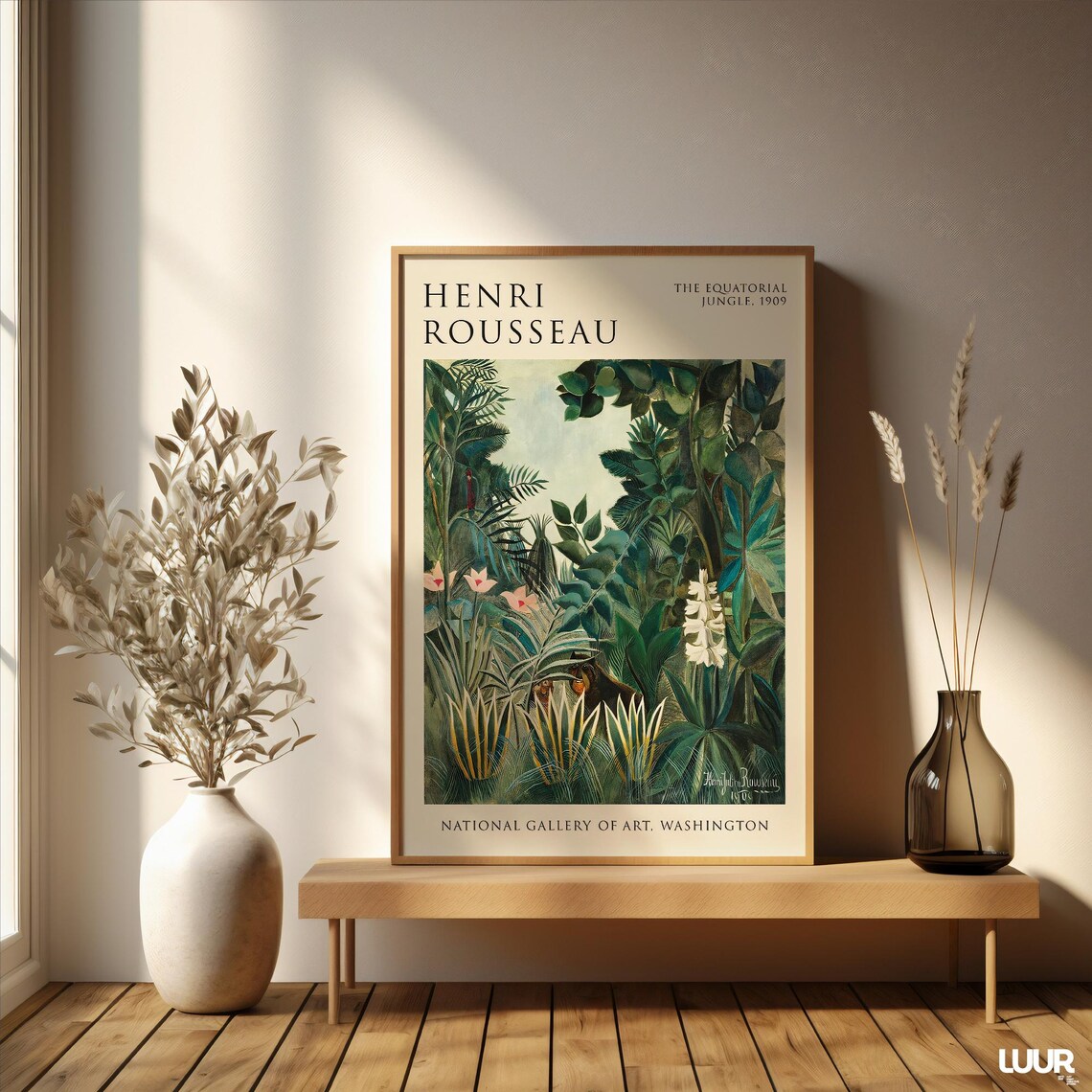 Botanical Abstract Green Vintage Poster Print