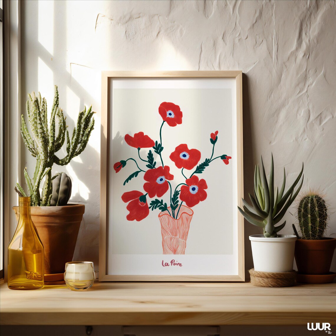 Poppies Floral Art Print, La Poire Home Decor