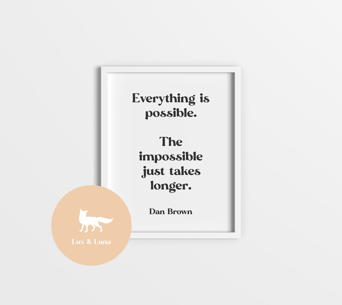Everything Is Possible Quote, Minimalist Art Print - Image 3