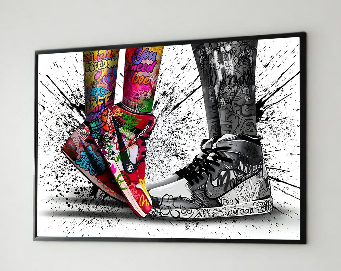 Urban Sneakers, Graffiti Painting for Living Room - Image 5