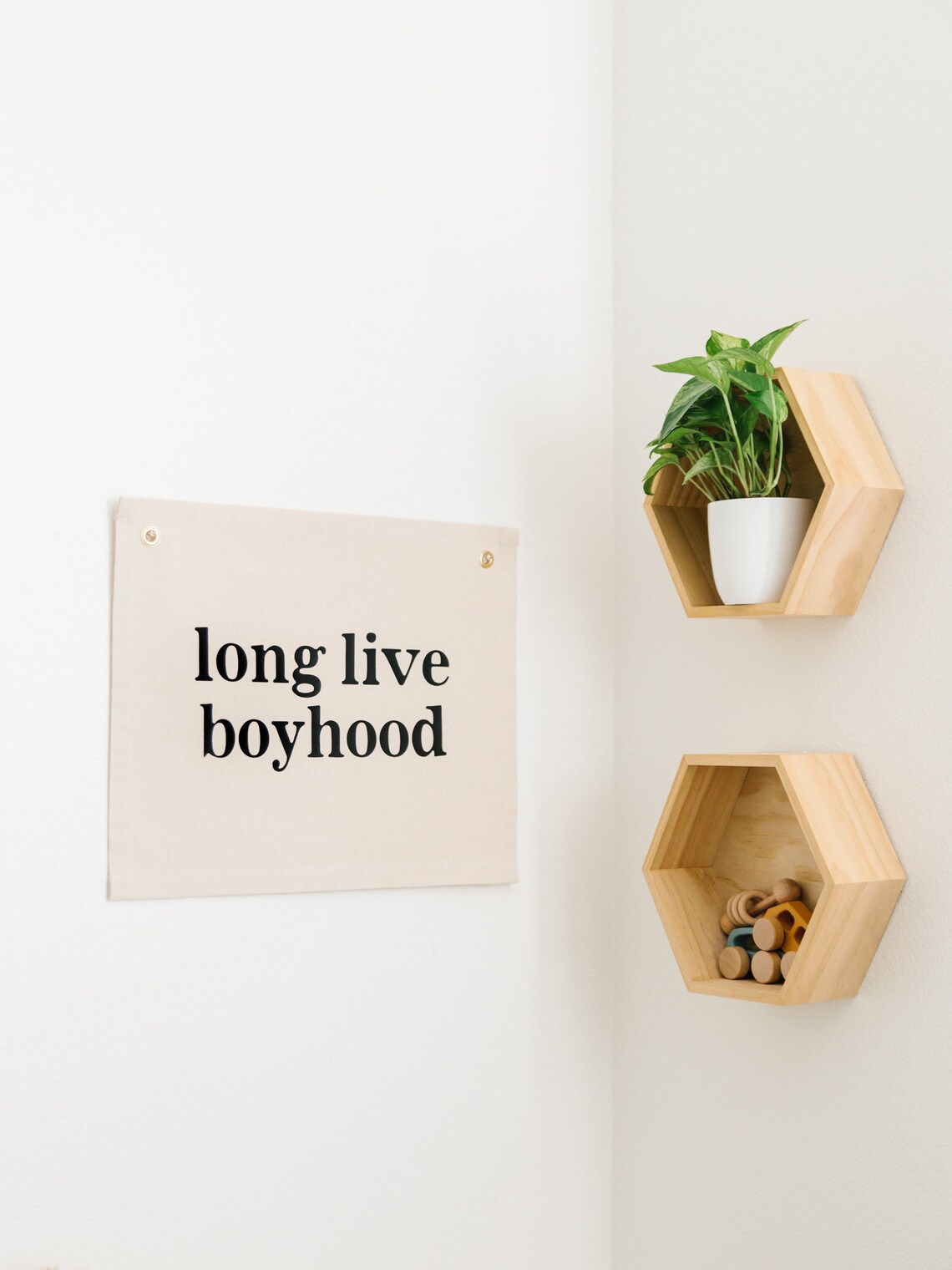 Long Live Boyhood Nursery Banner Wall Art Print - Image 2