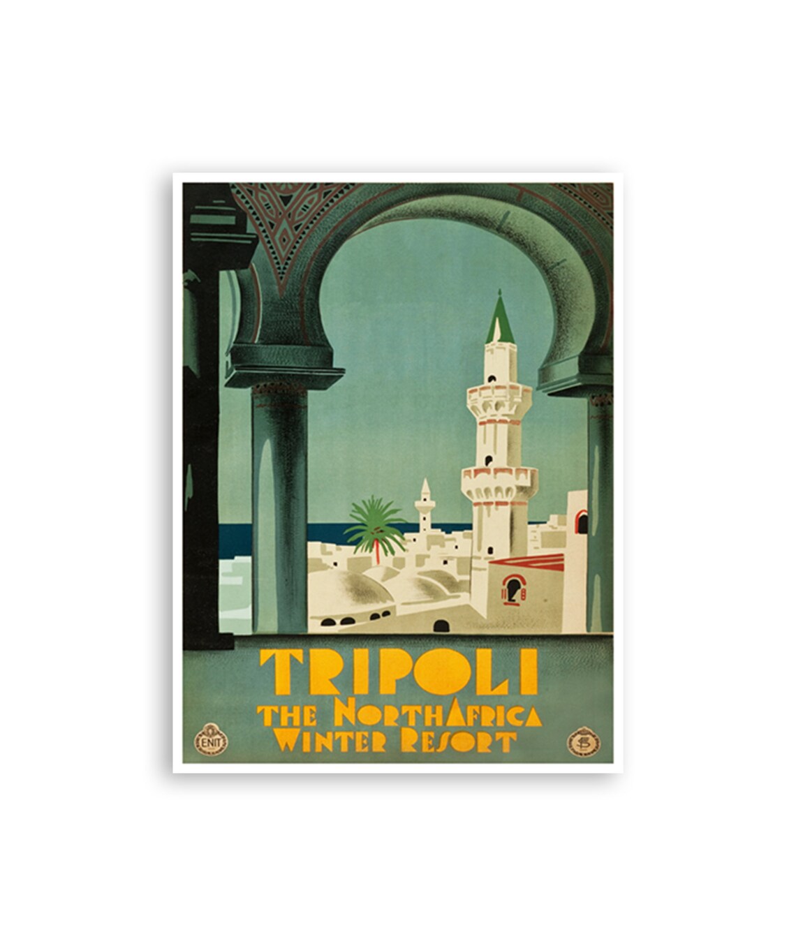 Tripoli Libya Mid Eastern Travel Poster, Home Decor