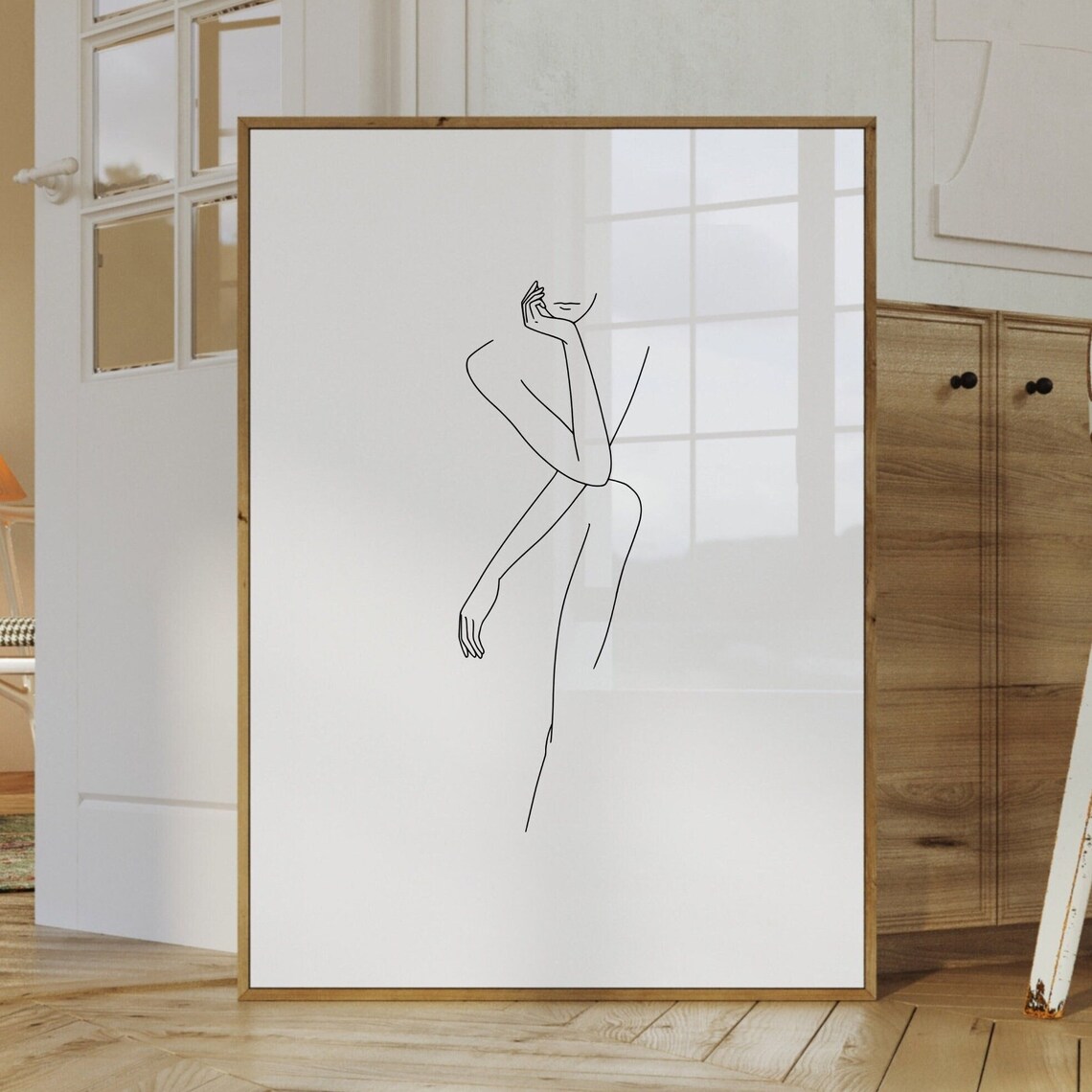Line Art Woman Body, Minimalist Wall Art Print - Image 3