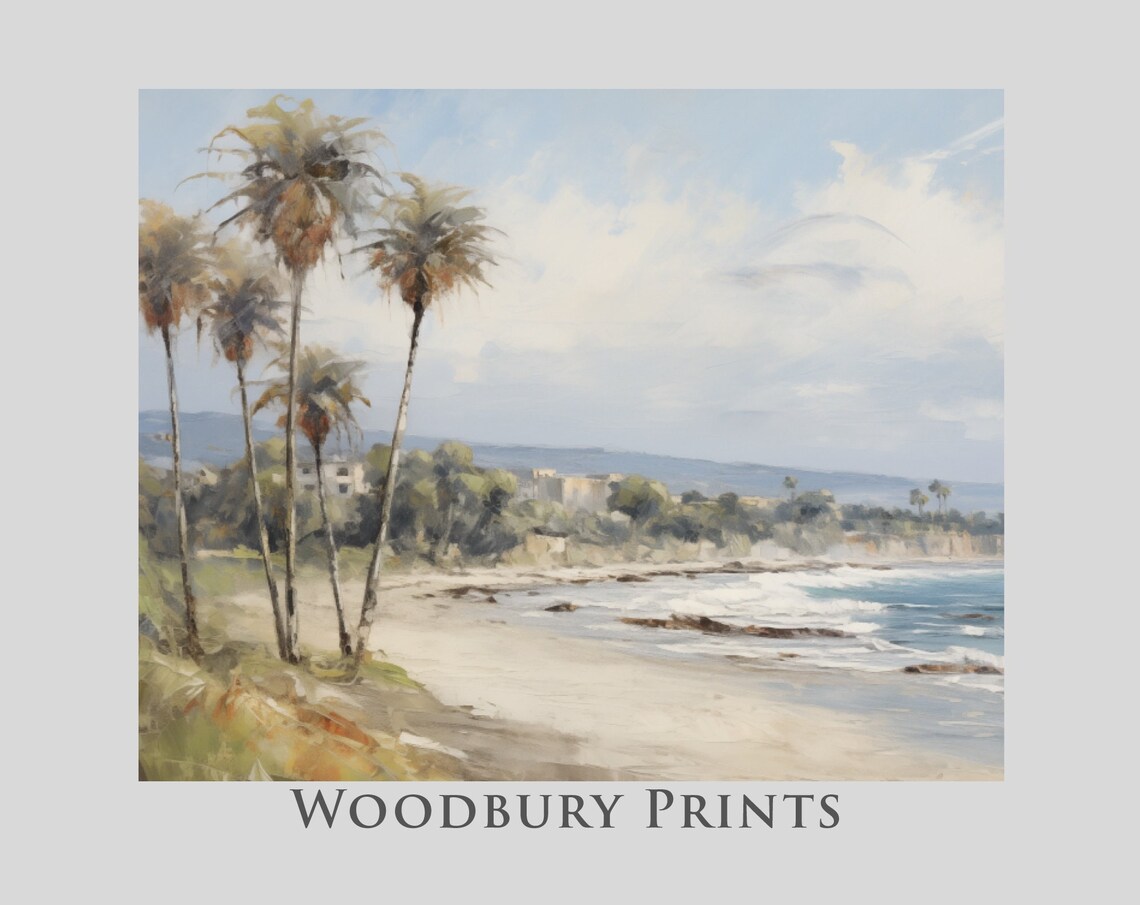 Southern California Beach, Vintage Inspired Travel Poster