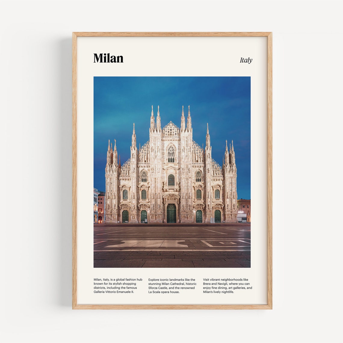 Milan Travel Poster Duomo Di Milano Print Italy Wall Art Milan Cathedral Decor European Cityscape Milan Photography Italy Art - Image 4