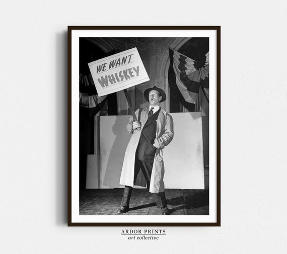 We Want Whiskey Vintage Prohibition Art Print