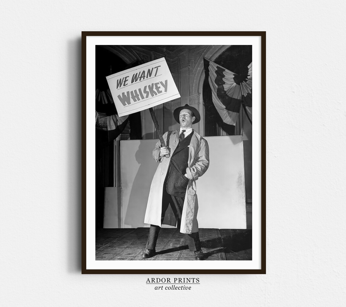 We Want Whiskey Vintage Prohibition Art Print