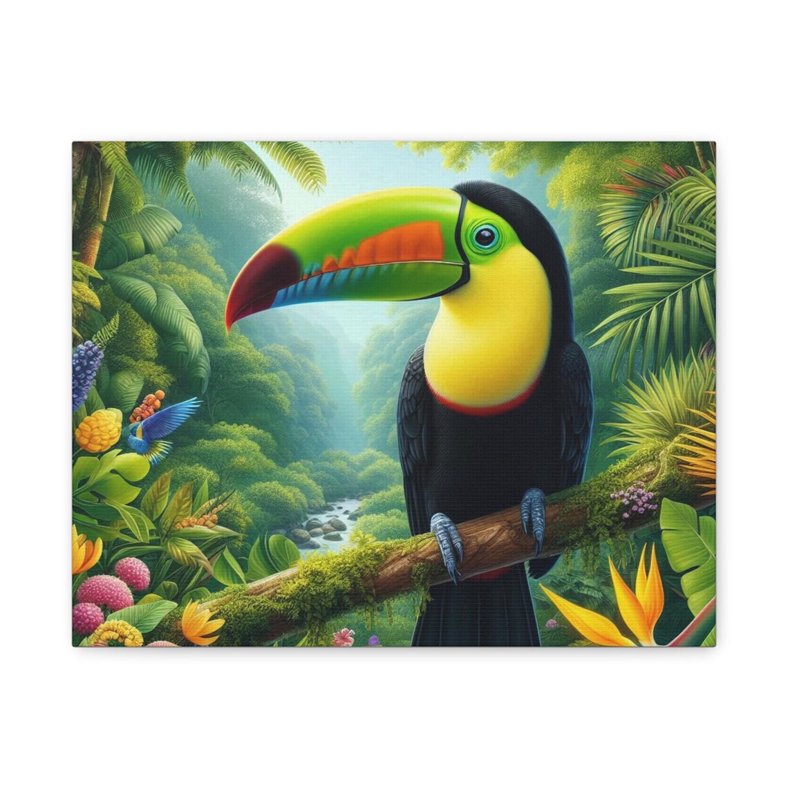 Tropical Bird Art Print, Jungle Theme Artwork - Image 2