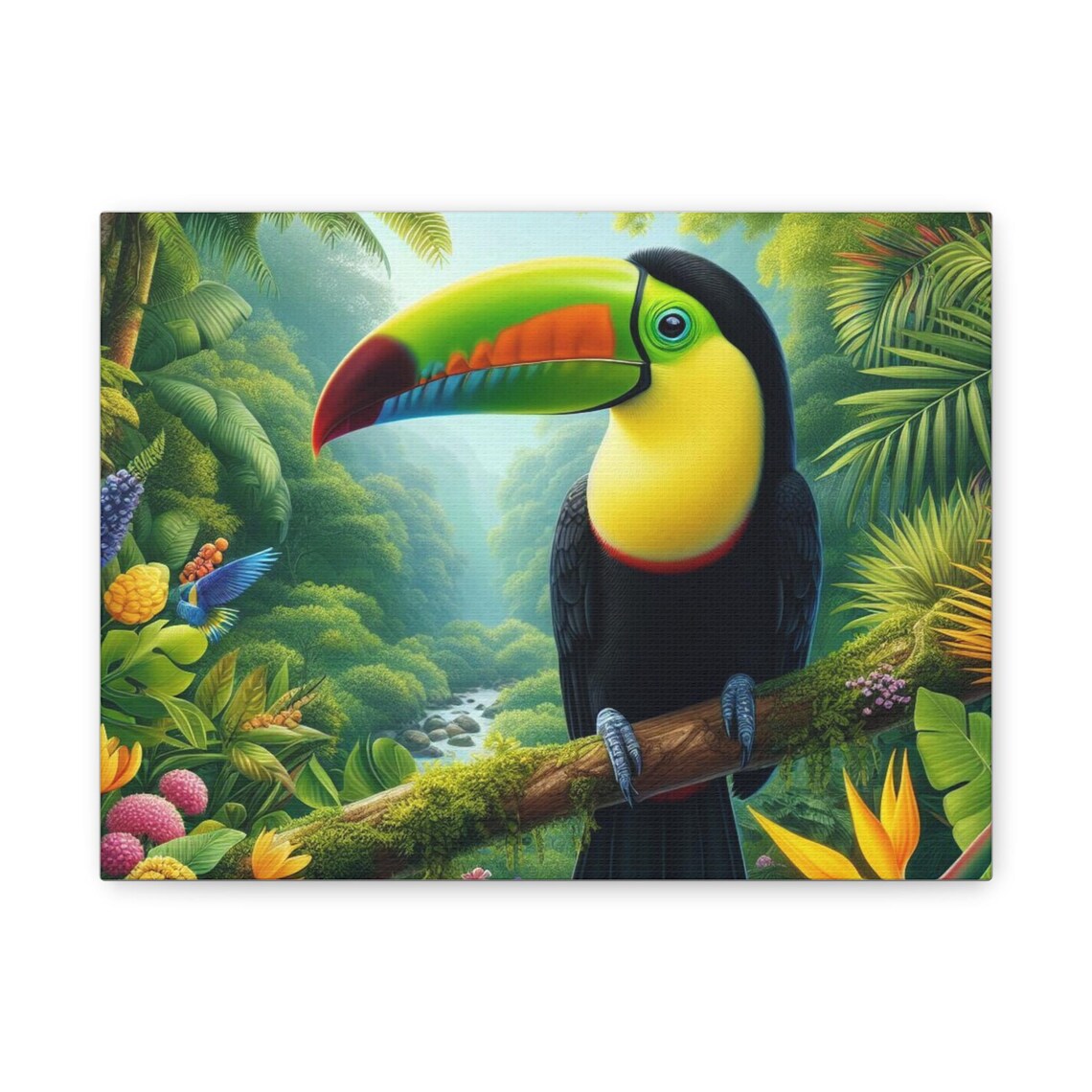Tropical Bird Art Print, Jungle Theme Artwork - Image 3