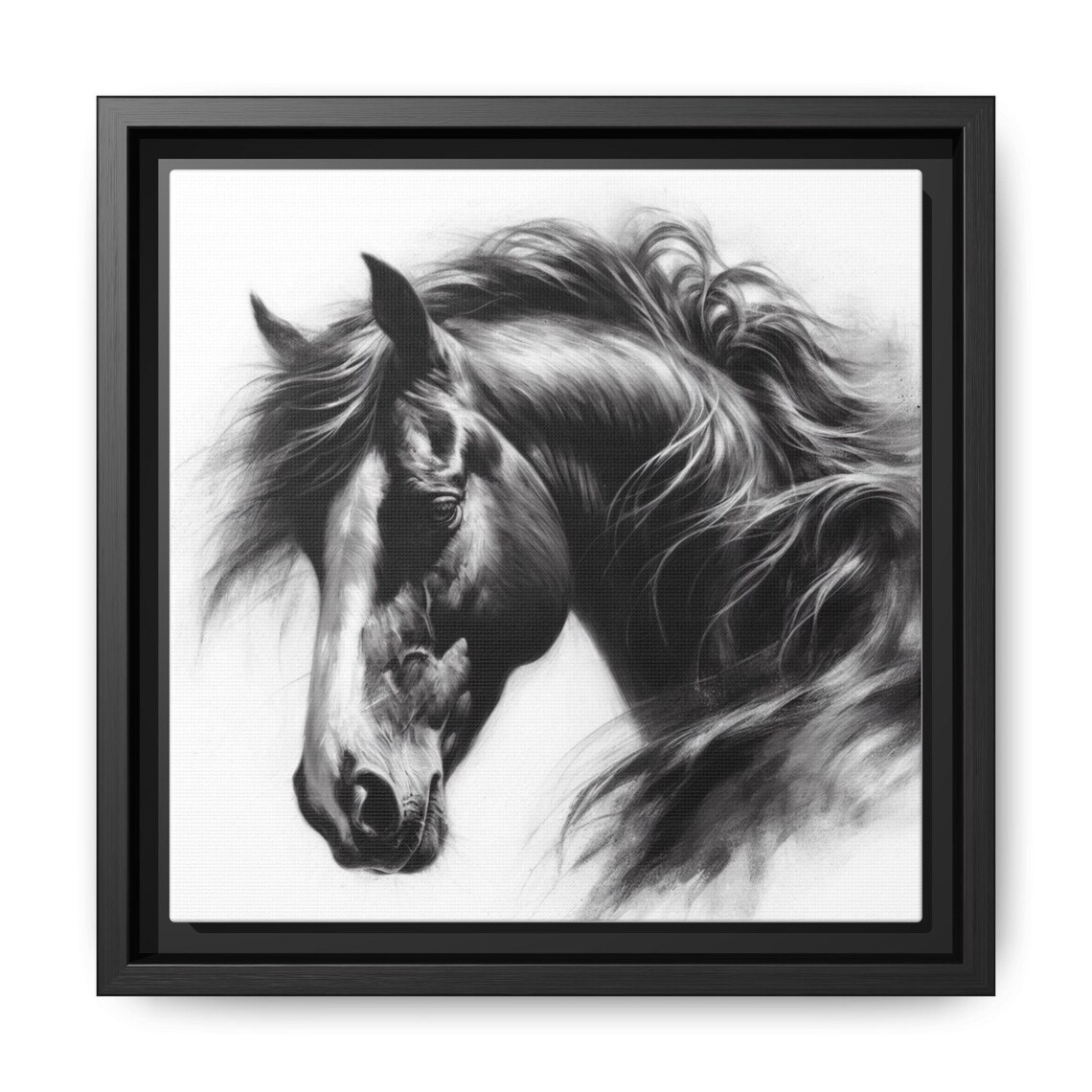 Elegant Horse Portrait Art, Equestrian Decor Gift - Image 3