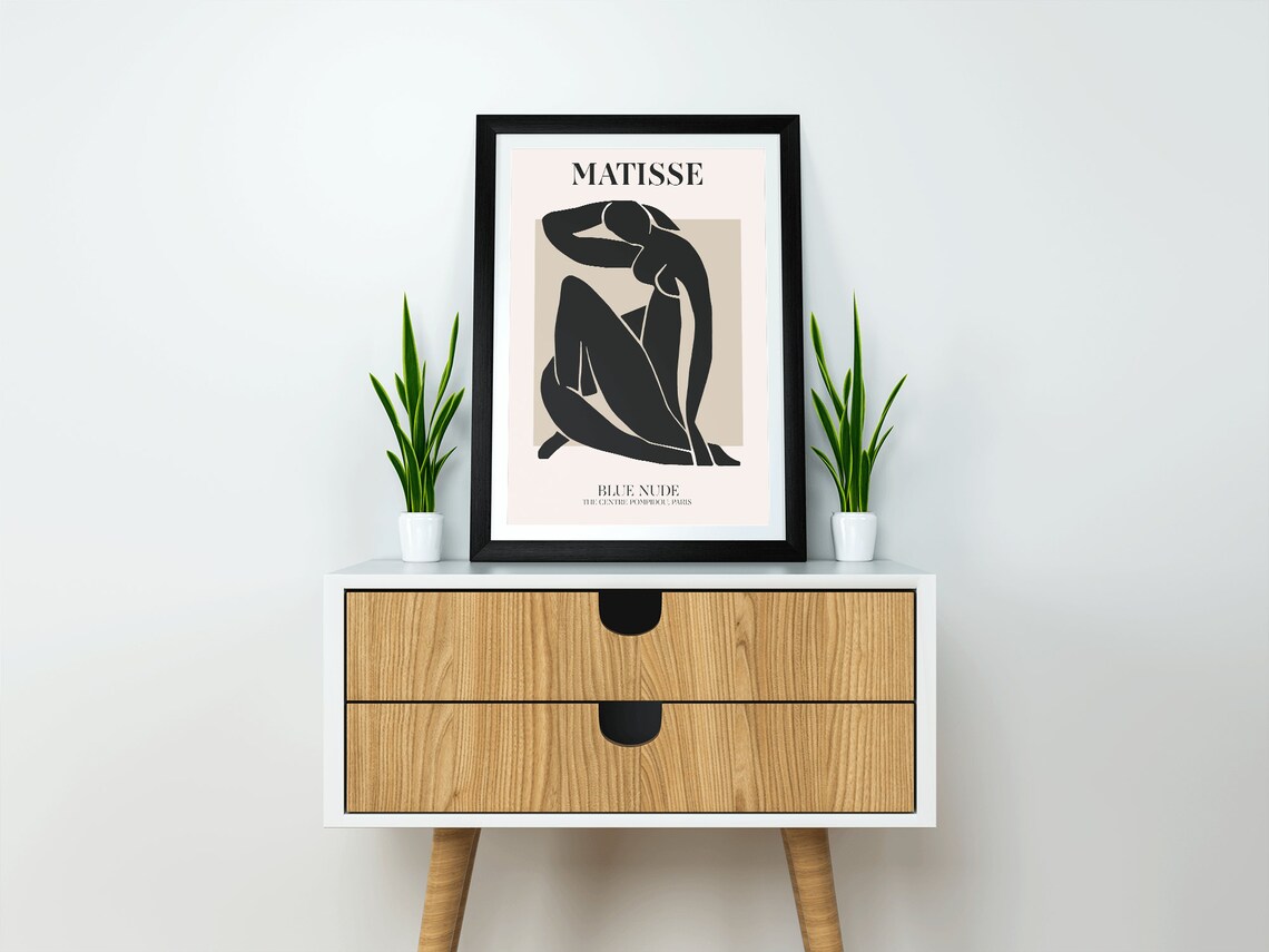 Henri Matisse Inspired Blue Nude Poster Print - Image 4