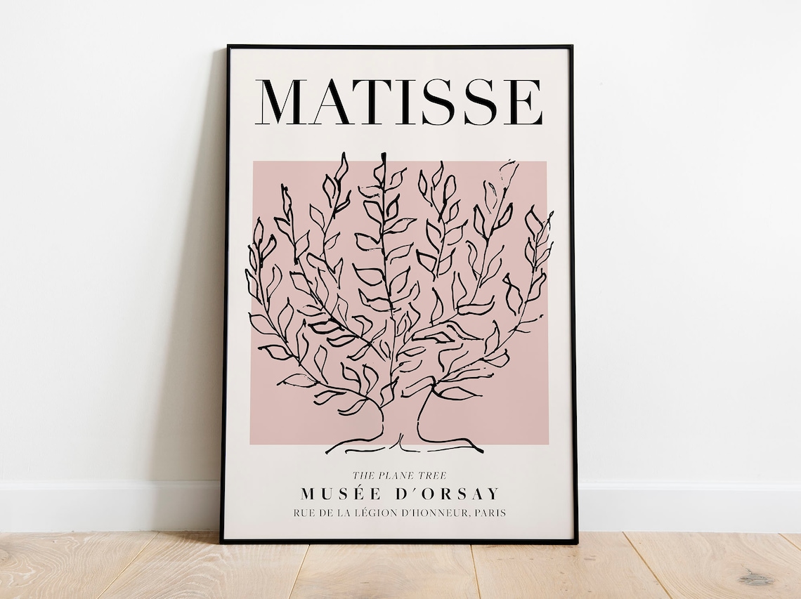 Henri Matisse Plane Tree Vintage Line Art Poster