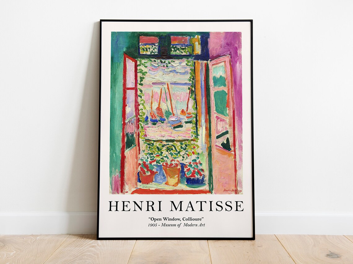 Matisse Open Window Collioure Vintage Art Poster