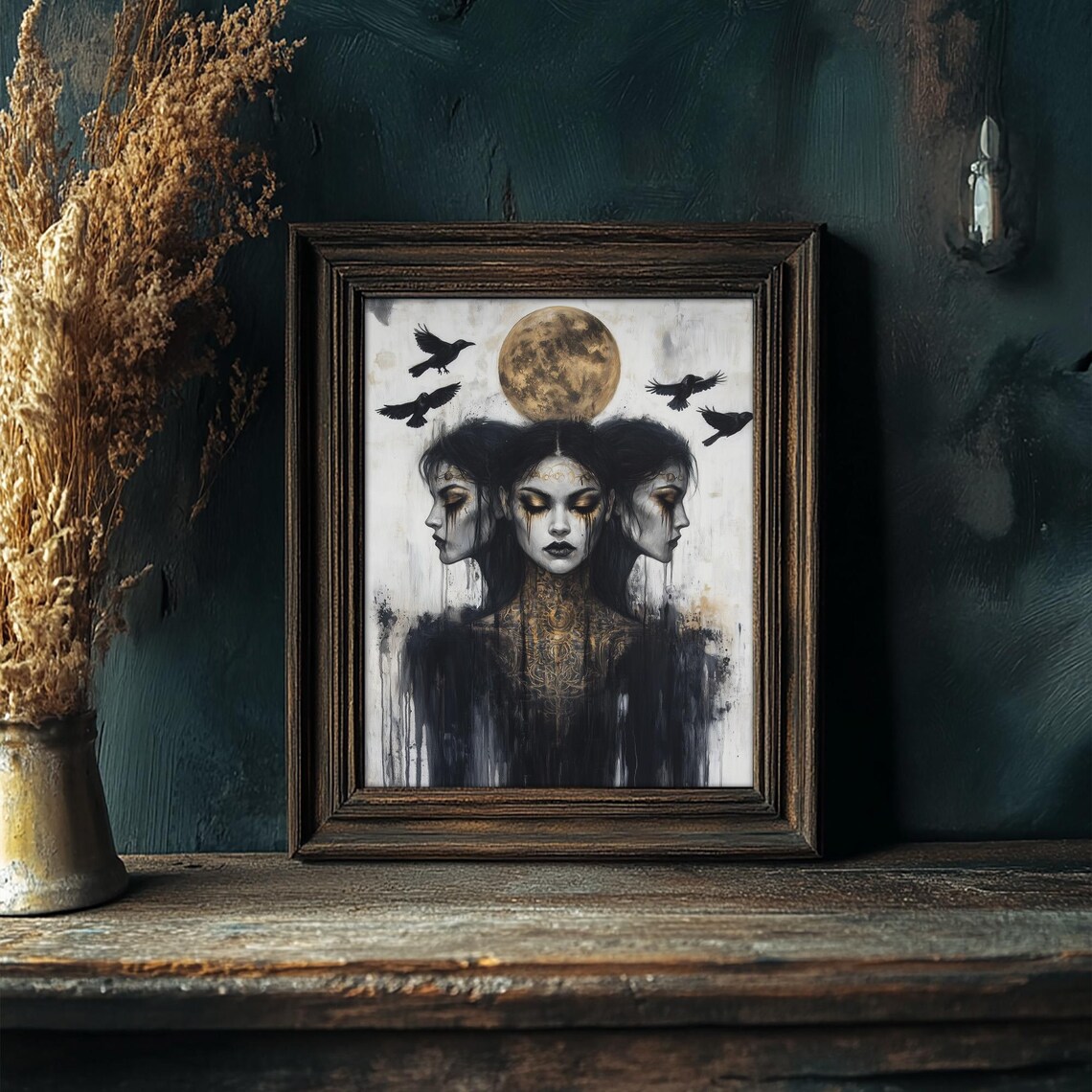 Hecate Three-Faced Goddess Art Print, Pagan Magic - Image 2