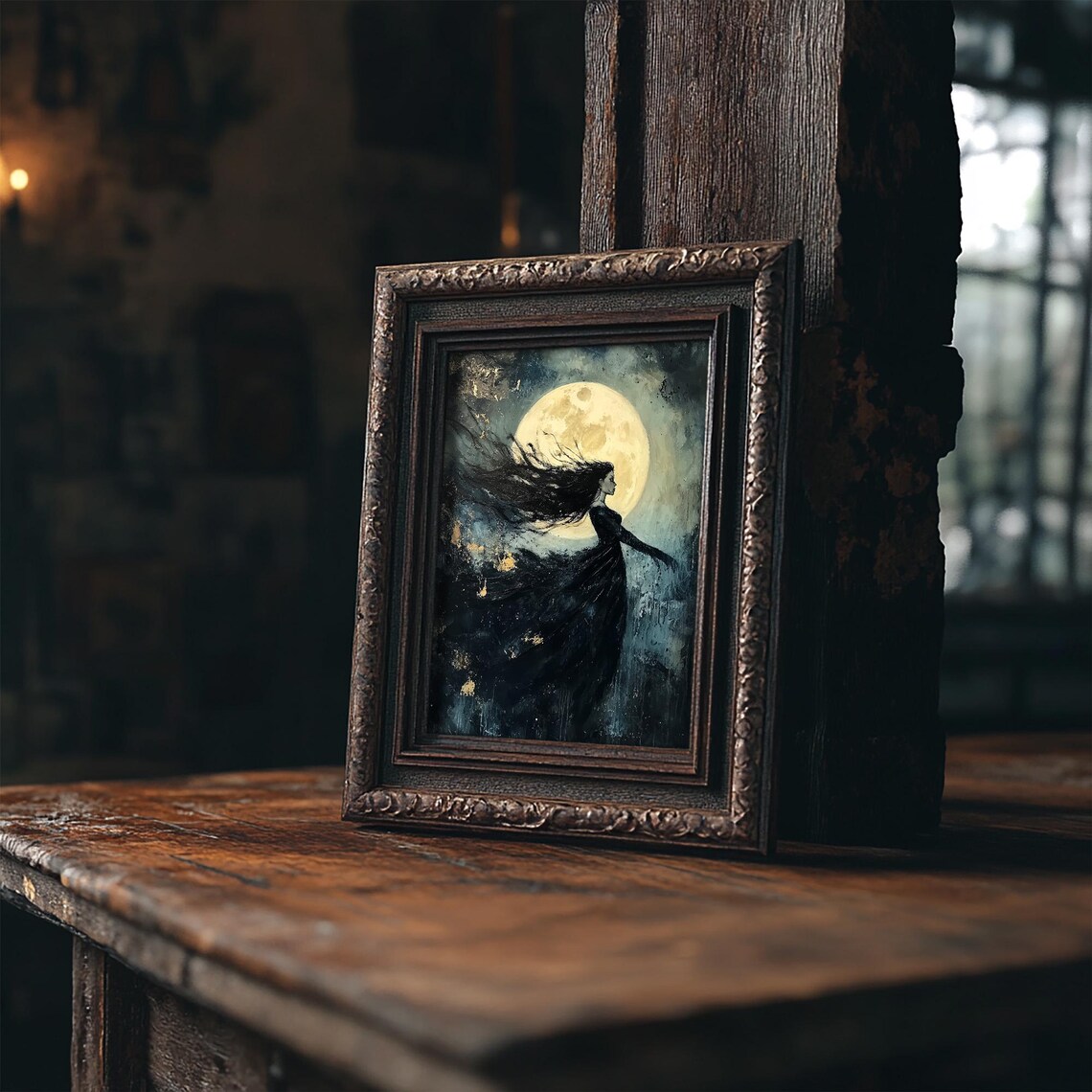 Nyx Goddess of the Night Dark Fantasy Art Print - Image 2