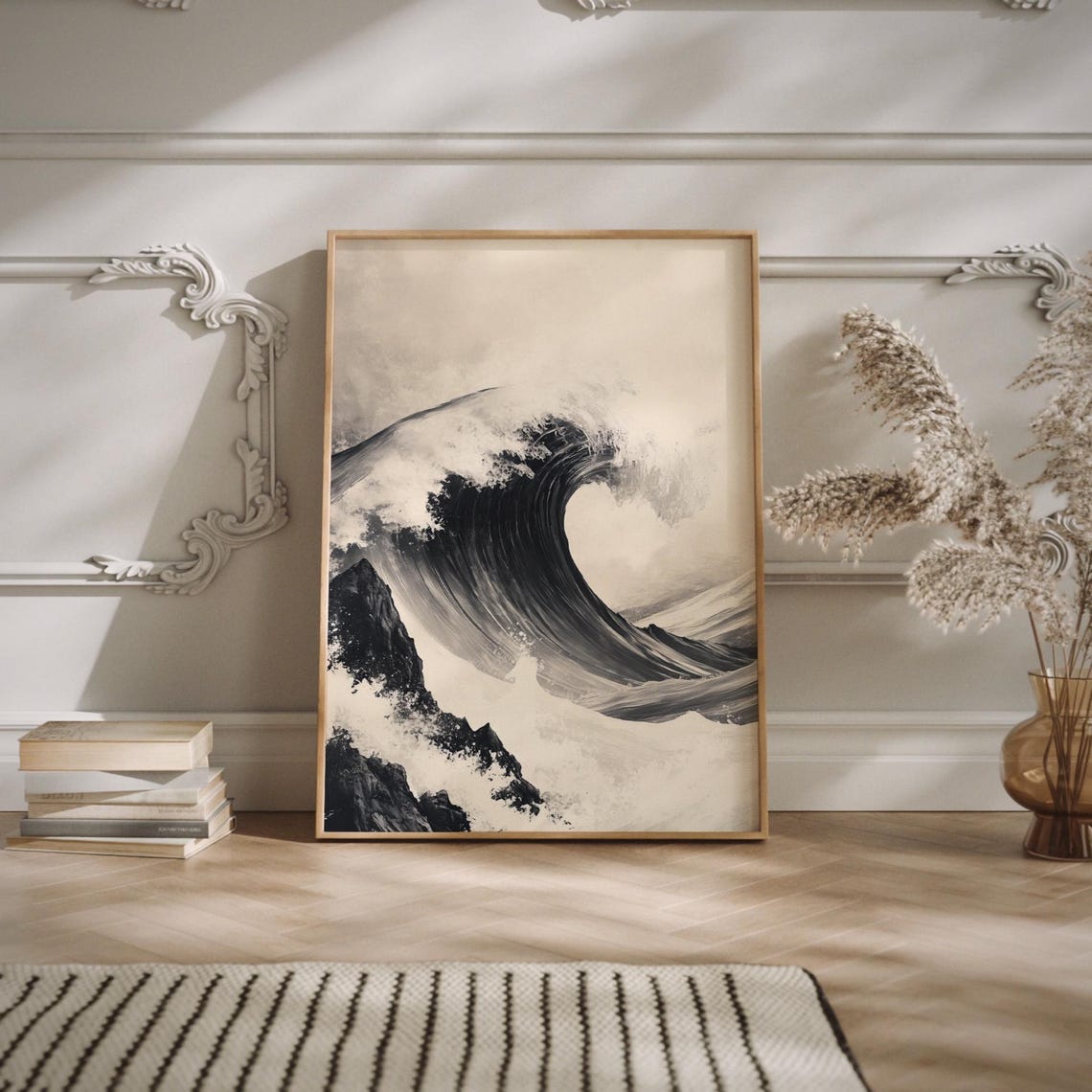 Tidal Harmony Japanese Wave Art Print, Zen - Image 2