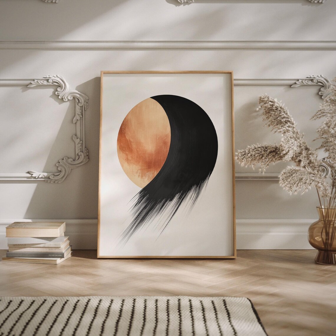 Abstract Solar Eclipse, Japandi Minimalist Poster - Image 2
