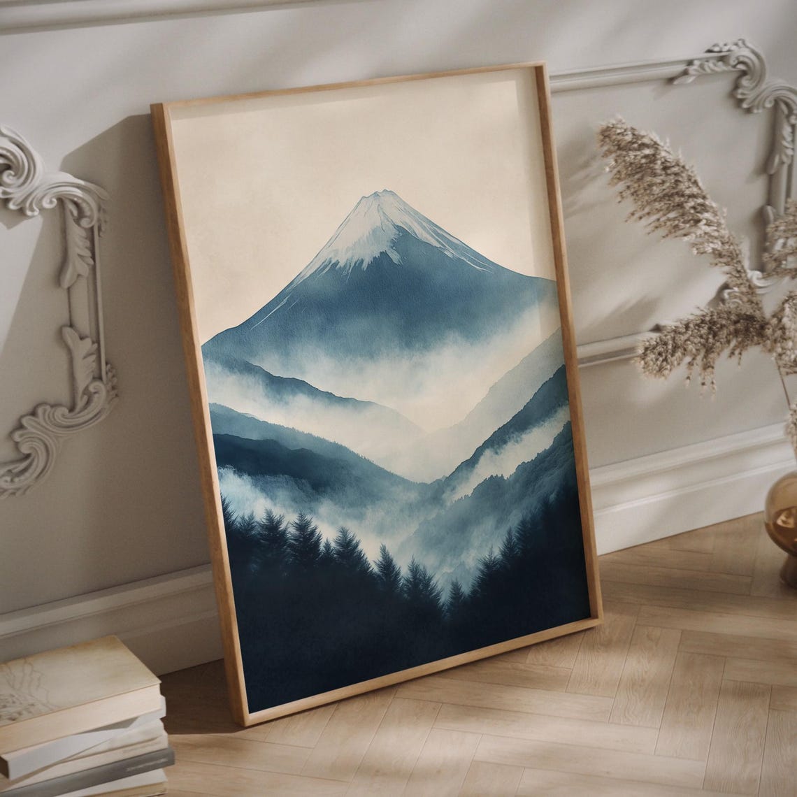 Mountain Wall Art Japandi Landscape Print Minimalist Nature Decor Zen Poster Neutral Modern Art - Image 3