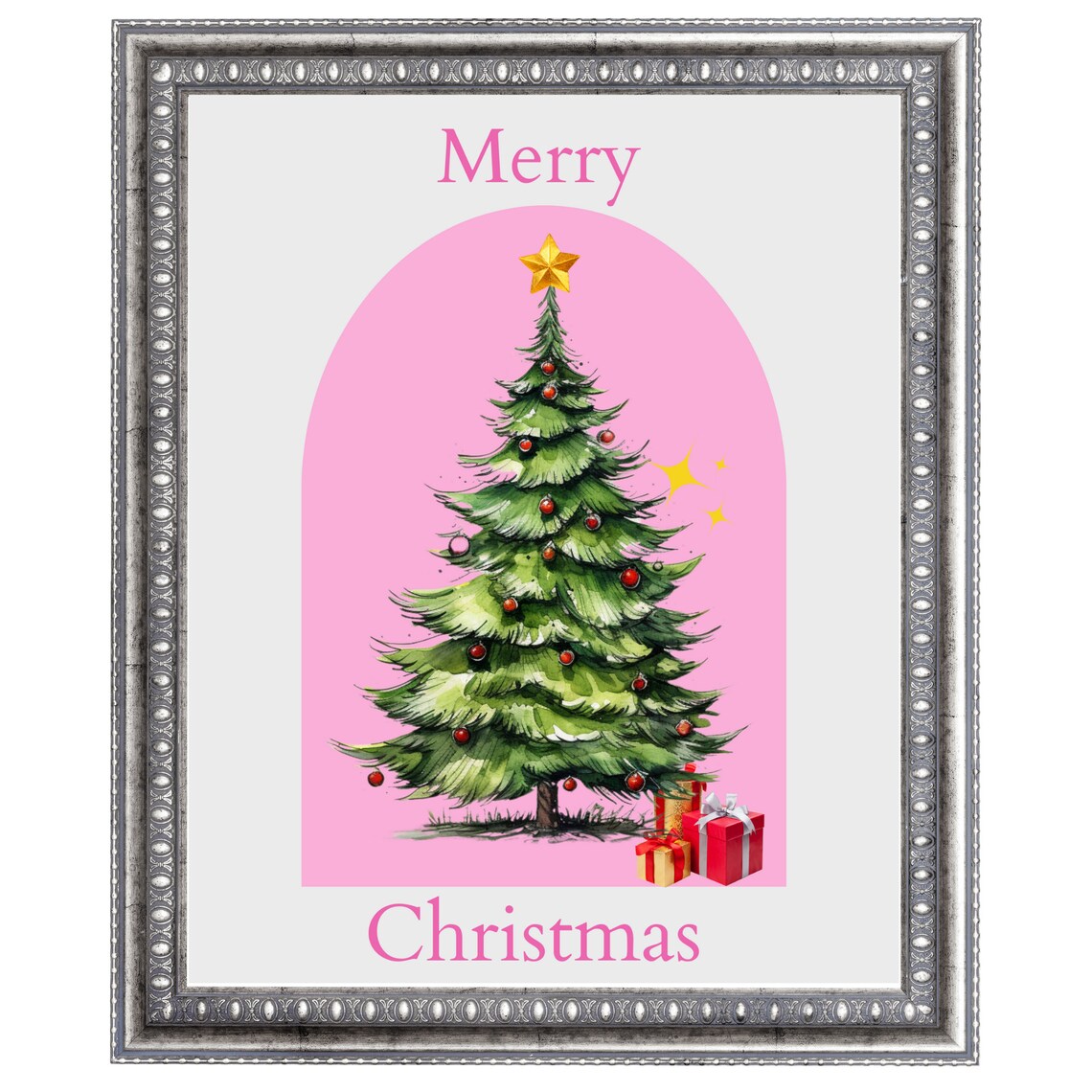 Christmas Tree Merry Christmas Holiday Wall Decor - Image 4