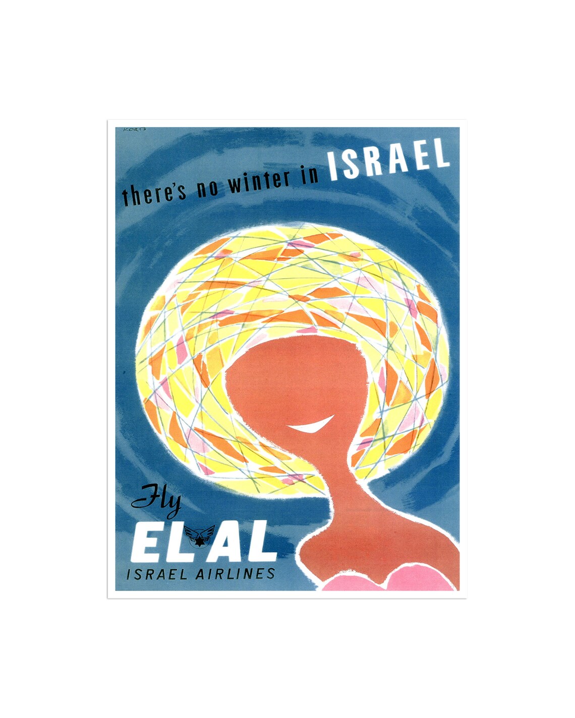 Israel Travel Poster, Abstract Modern Wall Art