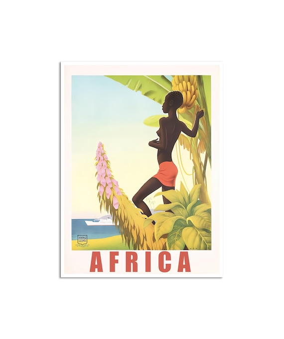 Vintage African Art Africa Travel Poster Retro Print Gift Xr4465