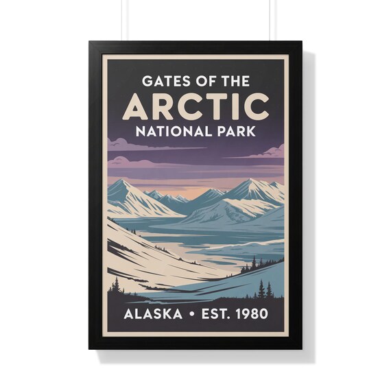Gates Of The Arctic National Park Alaska Vintage Mountain Poster