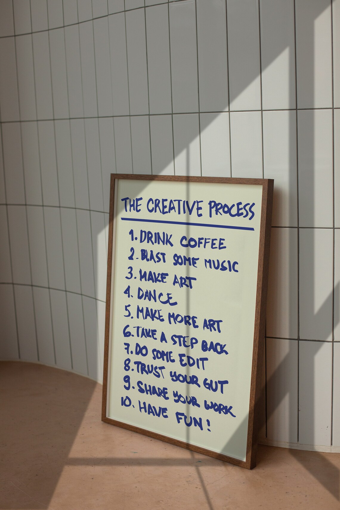The Creative Process Retro Typography Art Print - Image 4