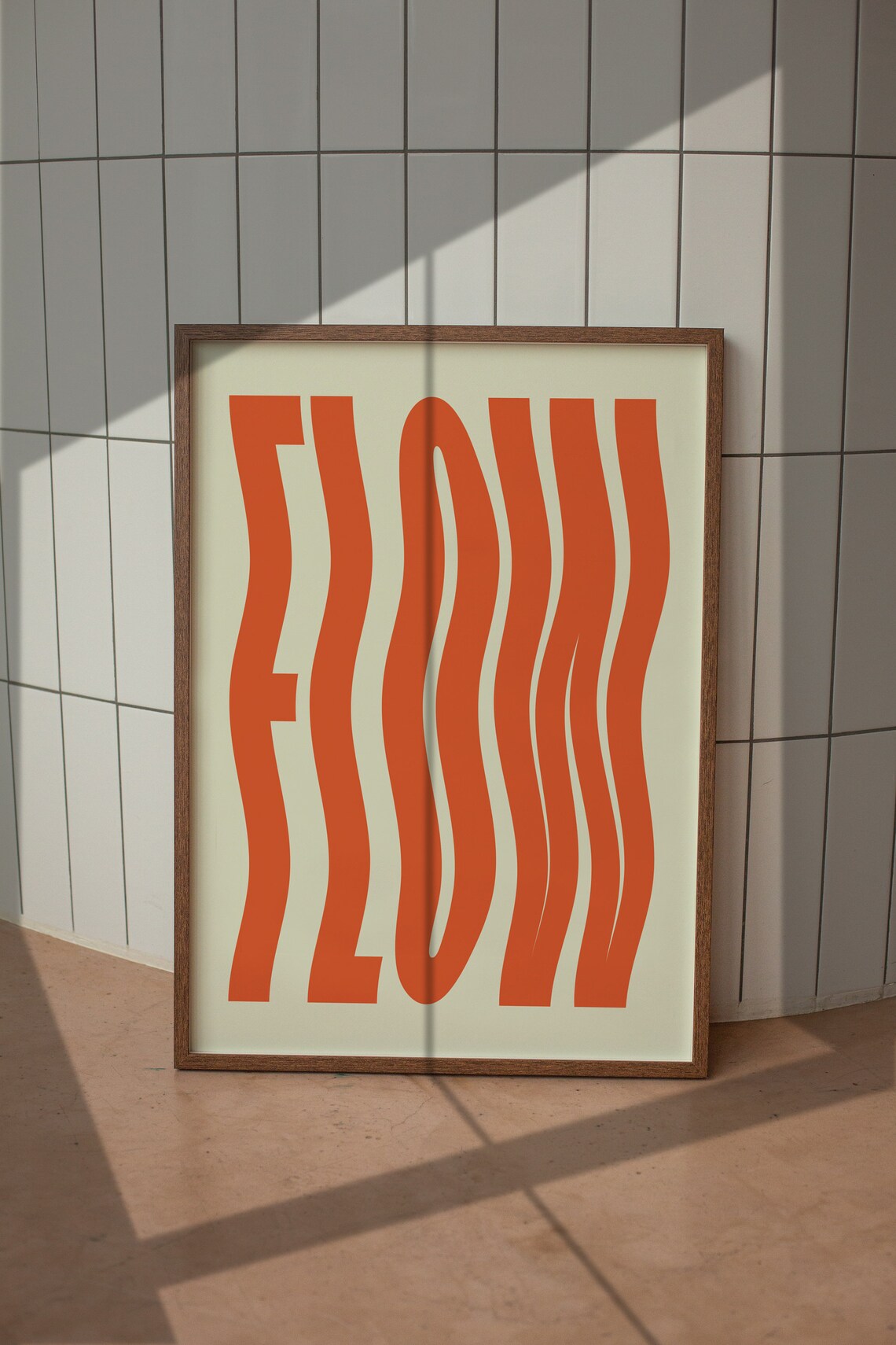 Flow Wavy Print Retro Typography Art Print - Image 5