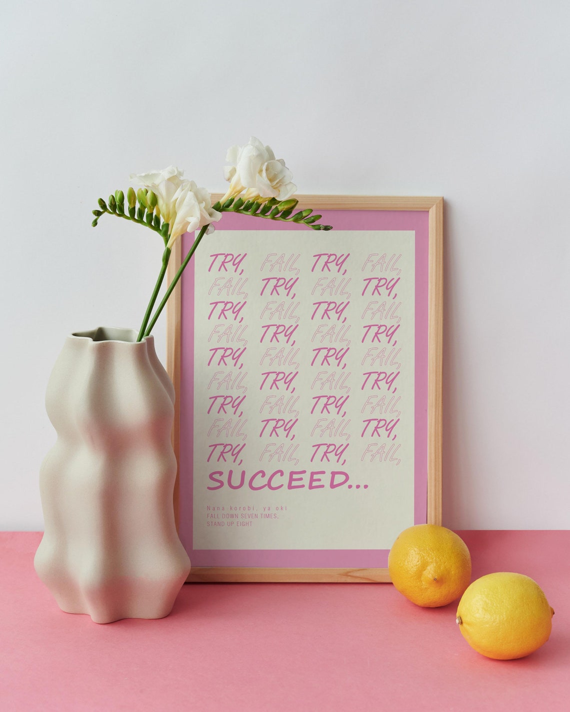 Daily Affirmations Sign Poster Positive Affirmation Pink Wall Art Trendy Retro Modern Room Decor Large Art - Image 2