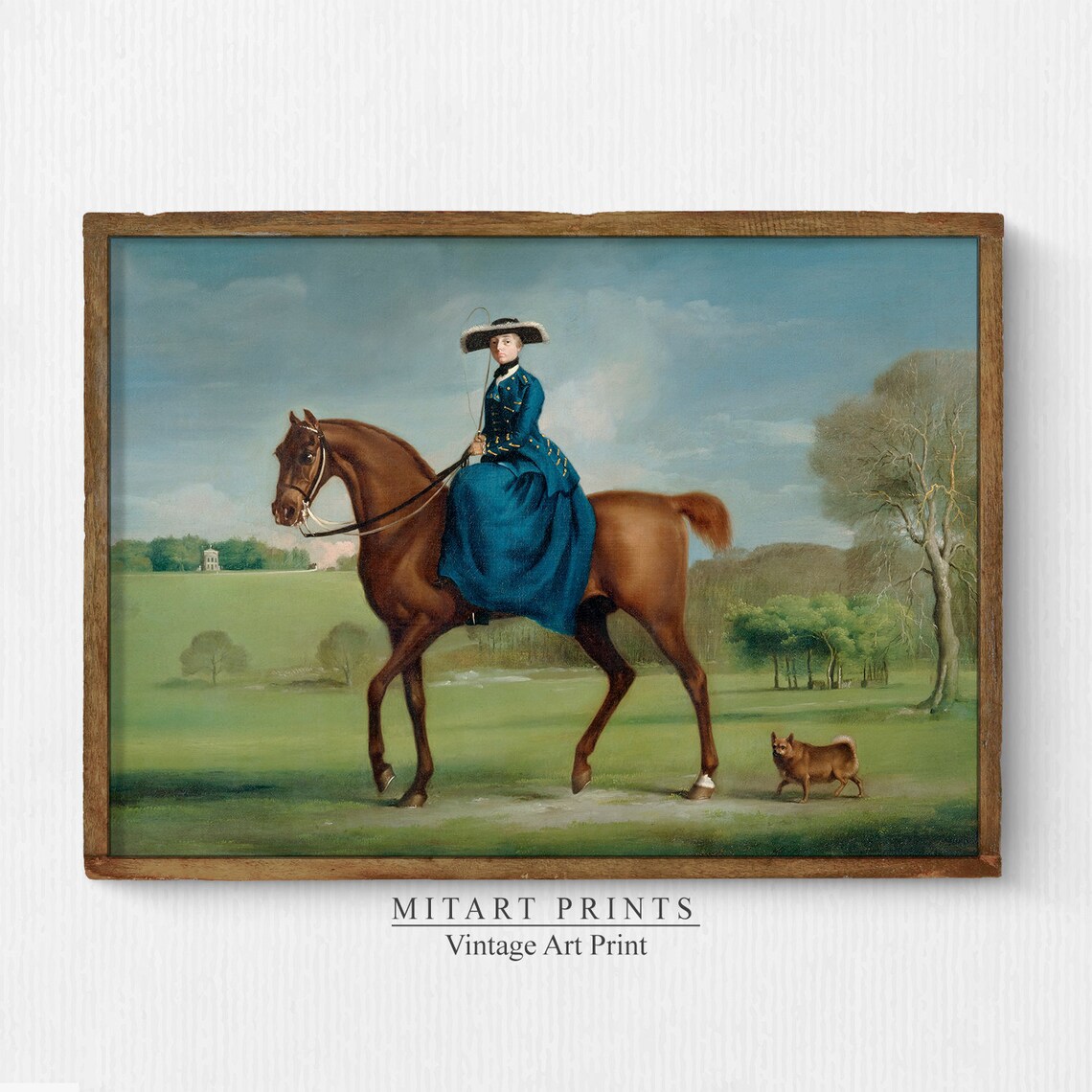 Vintage Horse Painting, Victorian Equestrian Art Print