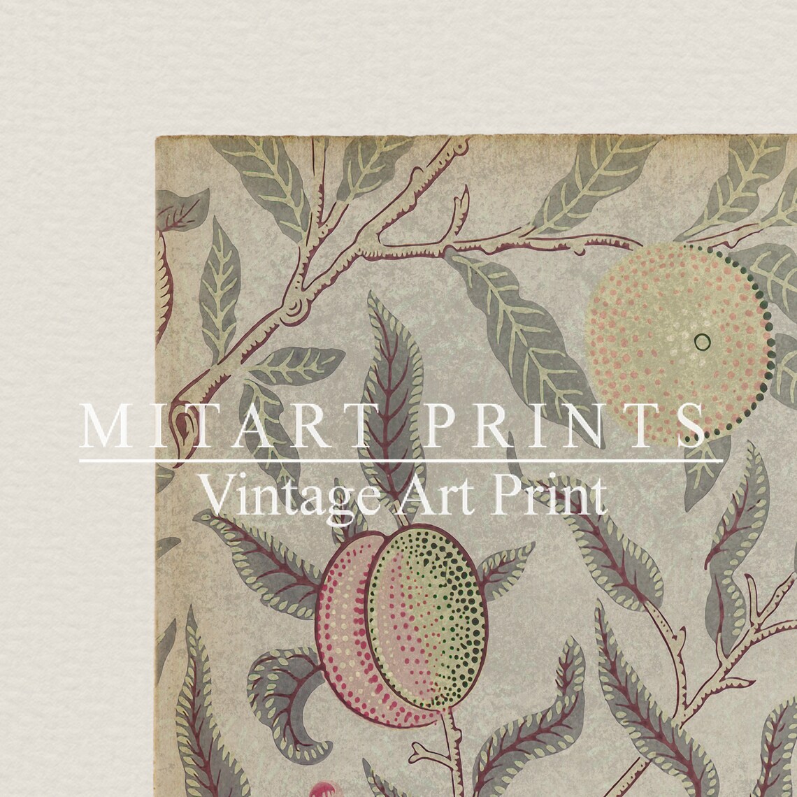 Vintage Floral Pattern Art Print, Textile Pattern - Image 4
