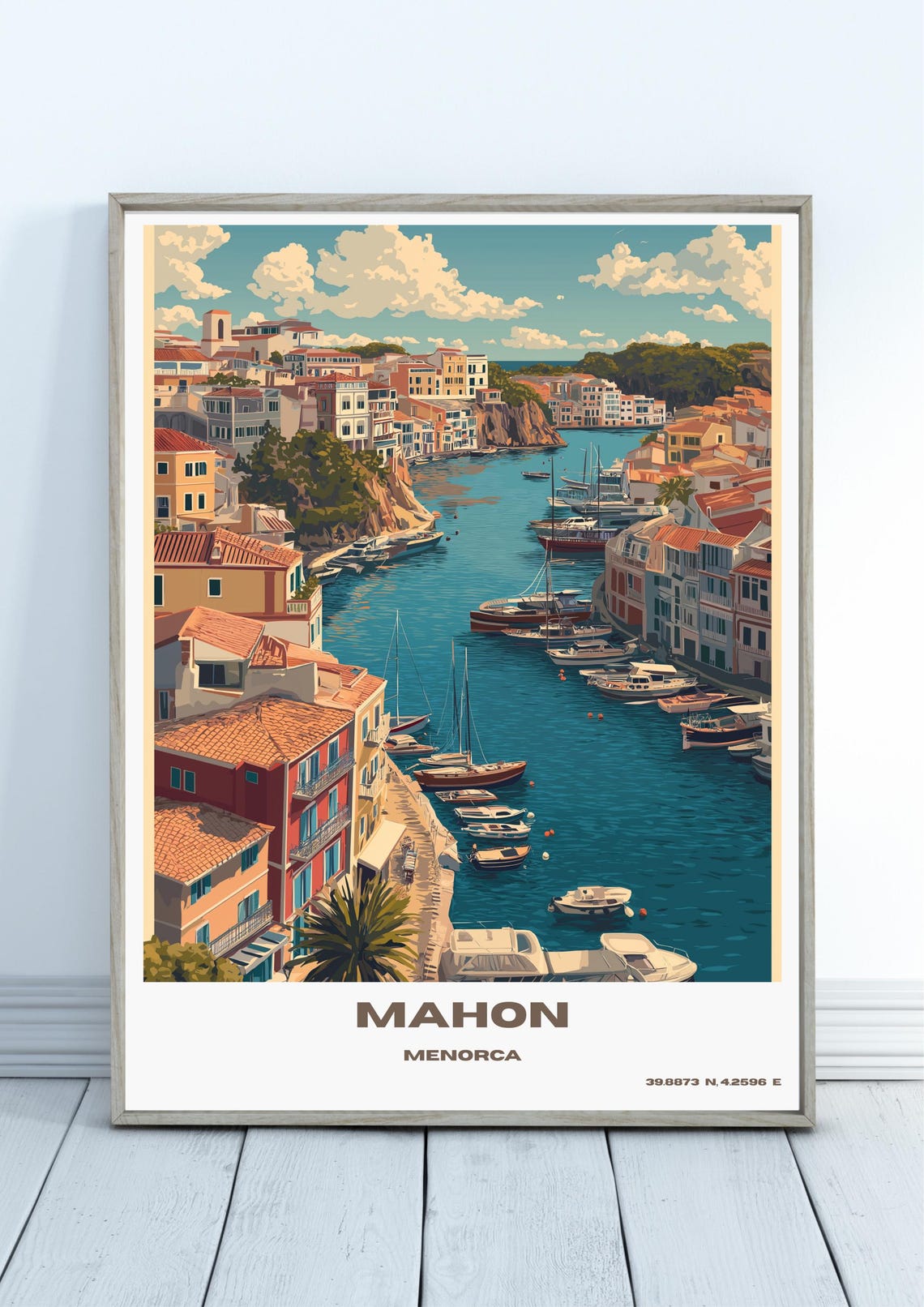 Menorca Travel Print Spain Poster Wall Art Home Decor Gift Lovers Lover