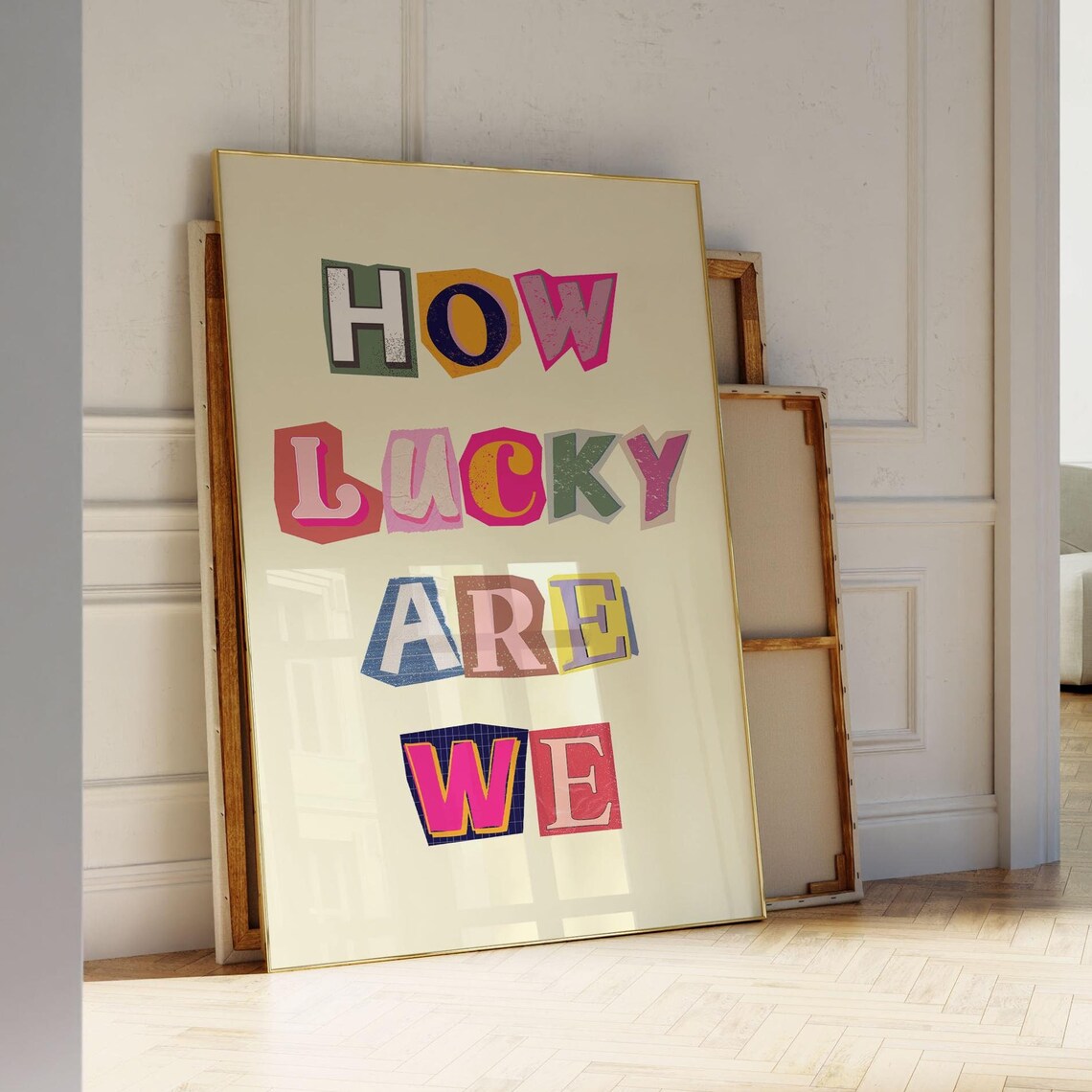 How Lucky Are We Lyrics, Retro Wall Art Print - Image 2