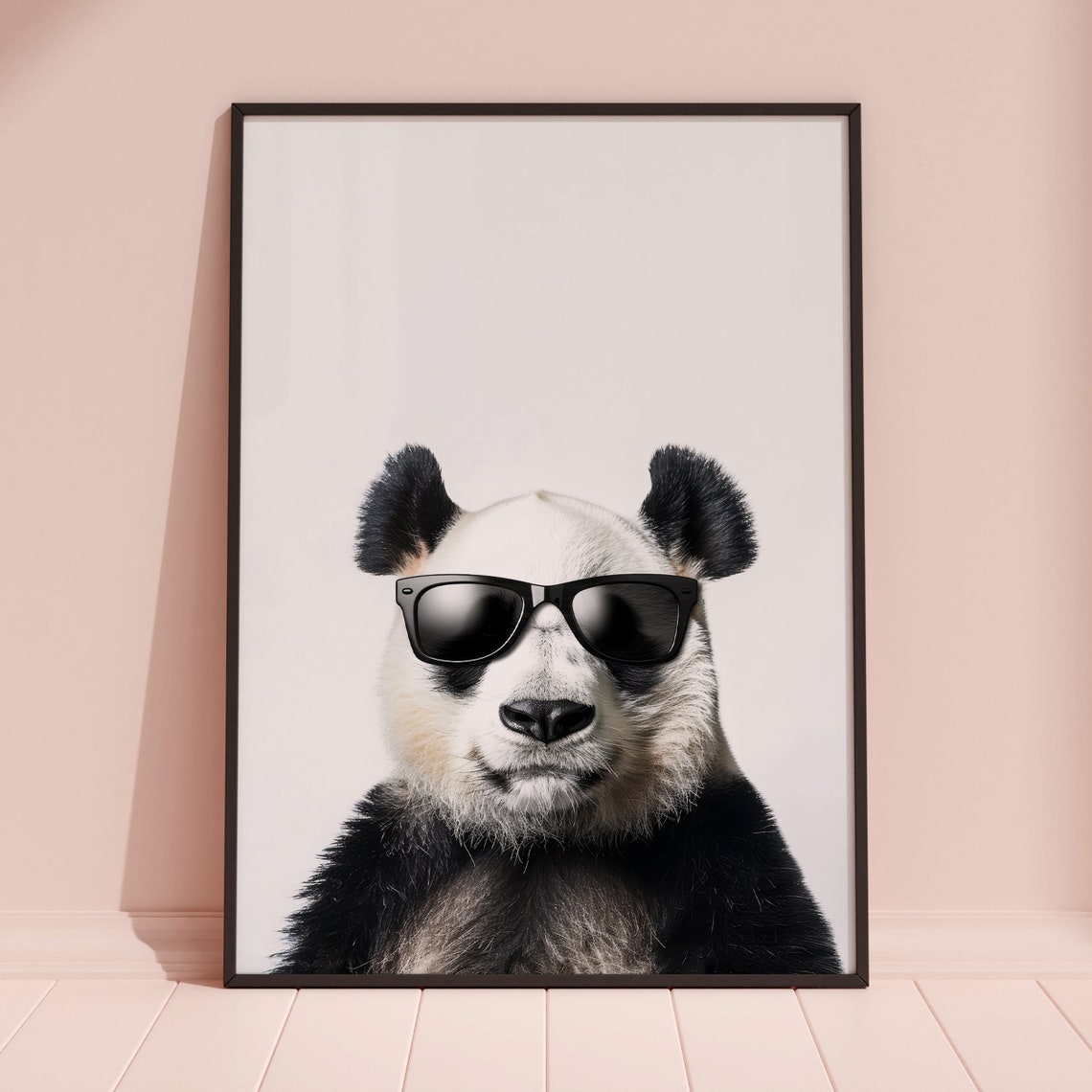 Giant Panda in Black Sunglasses Cute Cool Wildlife Portrait Poster - Image 3