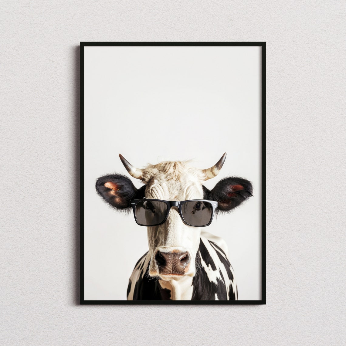 Cow In Sunglasses Print Cow Print Cow Poster Funny Cow Print Cow Art Kids Bedroom Art Funny Animal Print
