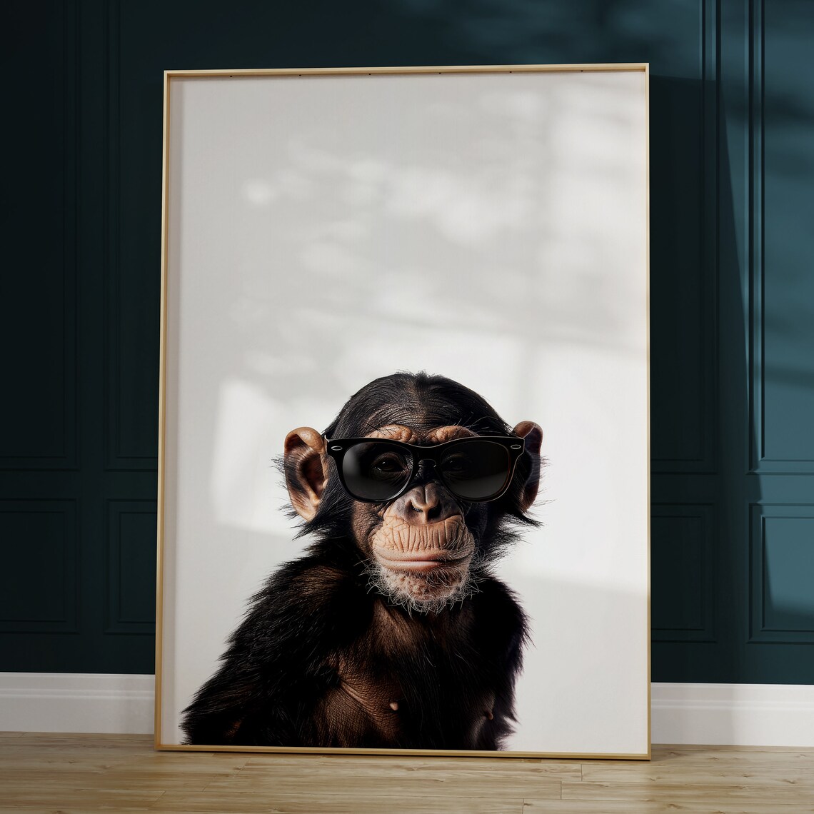 Monkey In Sunglasses Funny Monkey Art Print - Image 2