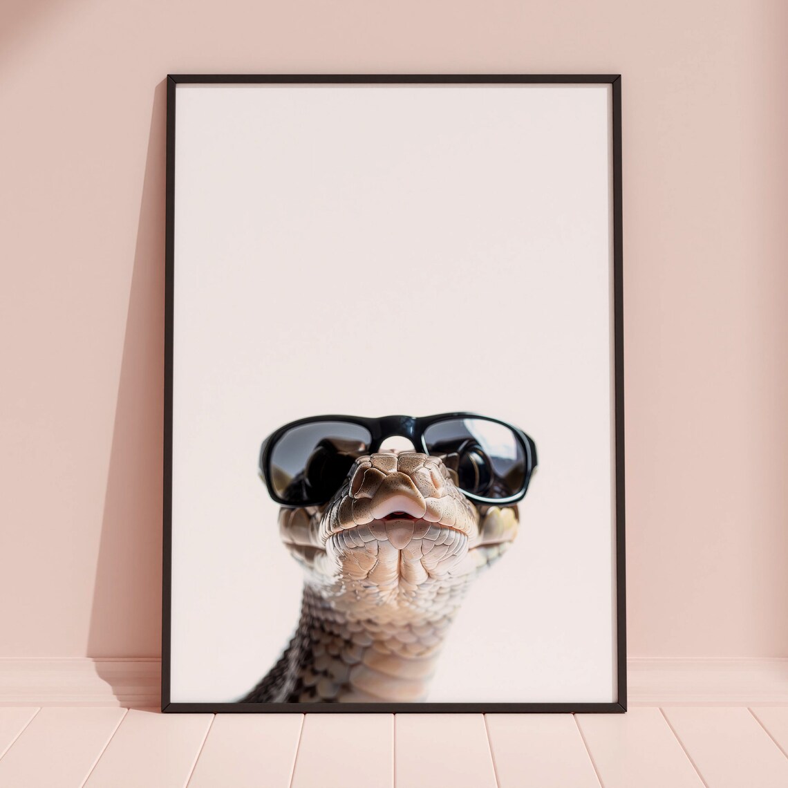 Snake in Sunglasses Funny Animal Poster for Kids - Image 3