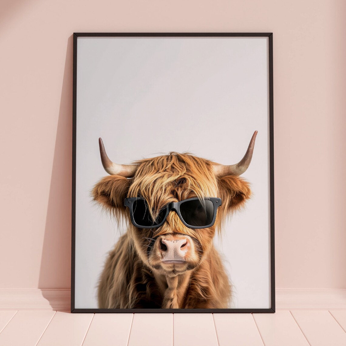 Highland Cow In Sunglasses, Funny Poster Print - Image 3