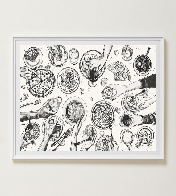 Cheers Minimalist Mid-Century Kitchen Art Print