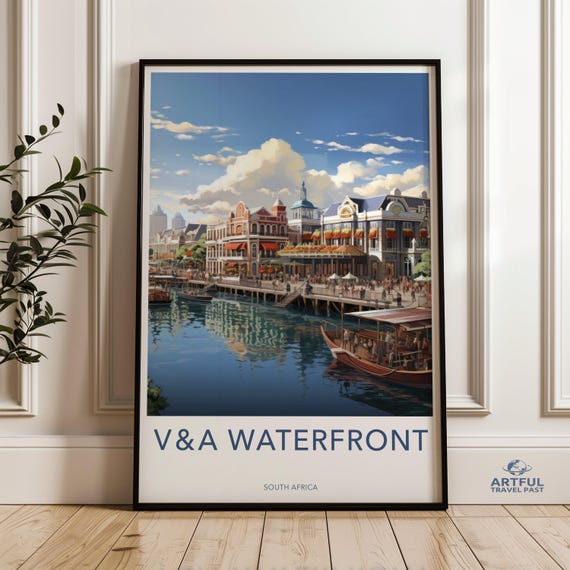 Vanda Waterfront Wall Art South Africa Scenic Print Cape Town Vibrant Harbor Artwork Urban Coastal Landscape Decor