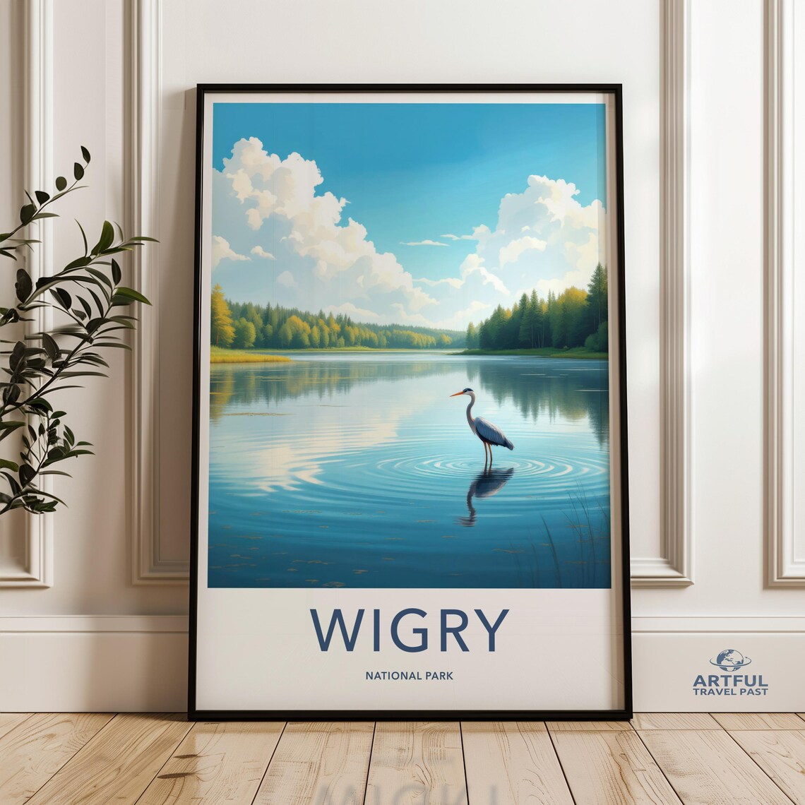 Wigry National Park Heron Lake Serene Nature Landscape Poster