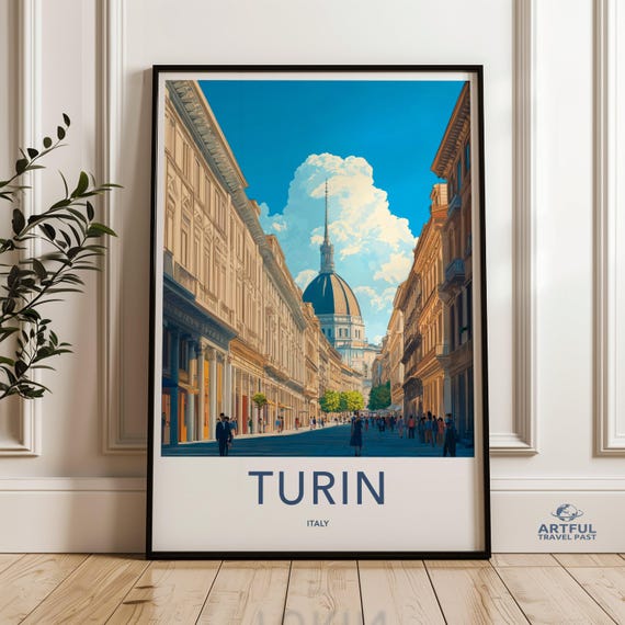 Turin Italy Wall Art Italian Cityscape Print Mole Antonelliana Europe Travel Poster Architecture Artwork Landmark Photography