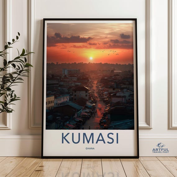 Kumasi Ghana Sunset Wall Art Cityscape Photography Print African Landscape Poster Home Decor Travel