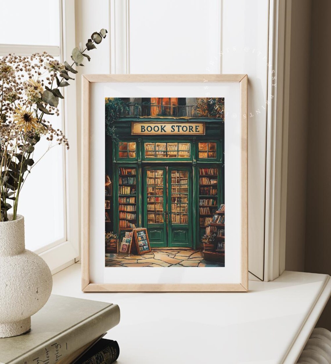 Vintage Bookstore, Dark Academia Library Decor - Image 3