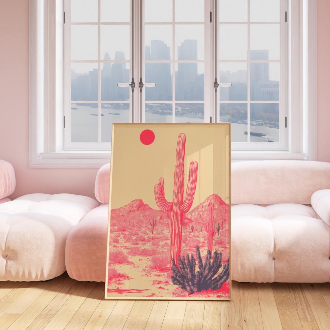 Mexican Desert Pink Art Print Housewarming Birthday Gift Southwestern Wall Decor Gift For Her Or Him - Image 4
