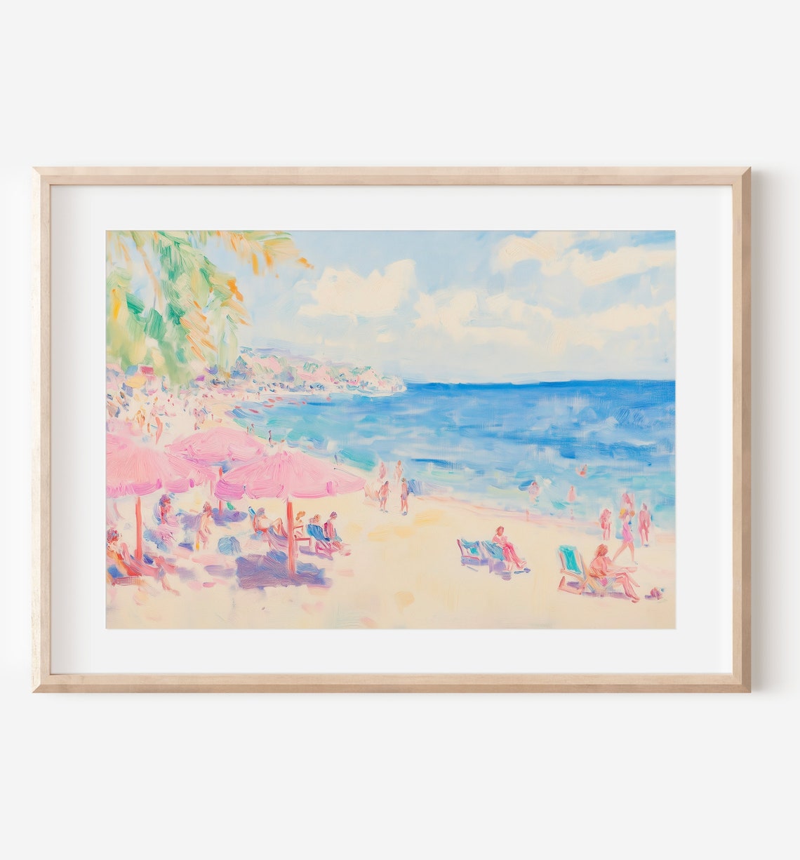 Matisse Inspired Beach Promenade Palm Trees Vibrant Coastal Art Poster - Image 2